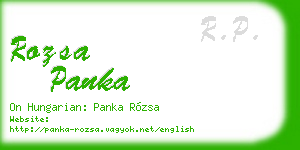 rozsa panka business card